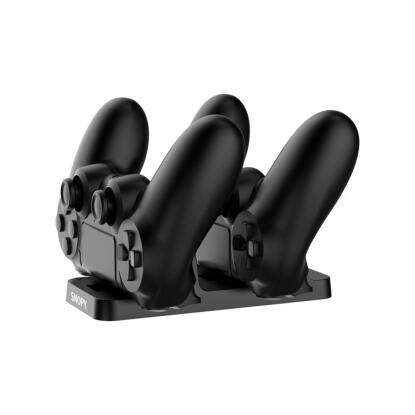 Snopy Gamepad töltő - SG-PS4 (dokkoló 2x PS4 kontroller töltéséhez, fekete)