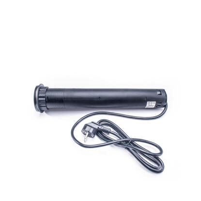 TOO PPS-312-3B IP20 3x 2P+F, 2x USB-A, motorikus, fekete asztalba süllyeszthető elosztó