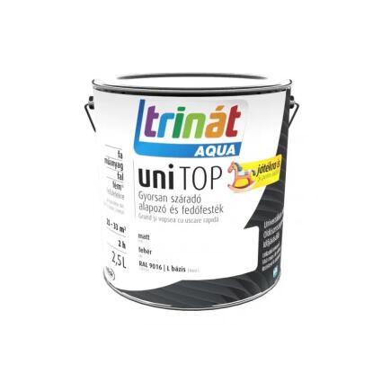 TRINÁT AQUA UNITOP - alapozó és fedőfesték - fehér (matt) 0,75L