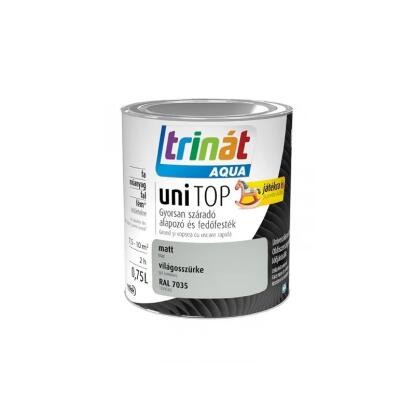 TRINÁT AQUA UNITOP - alapozó és fedőfesték - világosszürke (magasfényű) 0,75L