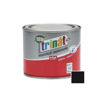 TRINÁT - zománcfesték - fekete (magasfényű) 0,25L