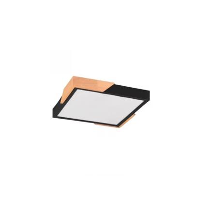 TRIO META - mennyezeti lámpa (LED, 31x31cm, fekete-fa)