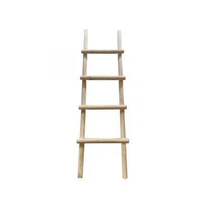 Teakfa dekorlétra (fehér, 1500x450x100mm)