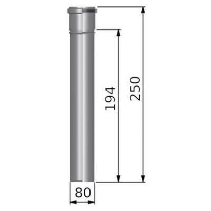 Tricox PPs 80 cső 500 mm (PCS206)