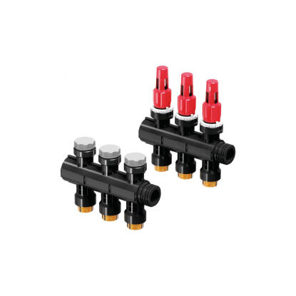 Uponor Vario Plus 3 Körös áramlásmérős osztó-gyűjtő 3/4” KM műanyag