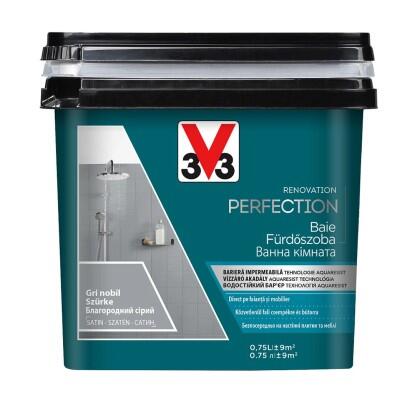 V33 Felújító Fürdőszobabútor és csempefesték szürke 0,75l