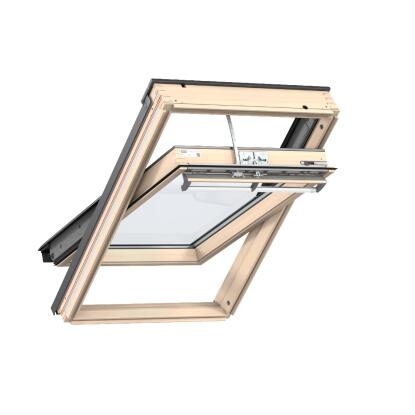 VELUX GGL tetőtéri ablak, lakkozott fa, 3-rétegű üveg 66x118 cm
