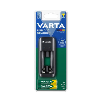 Varta 57651201421 Value USB Duo töltő + 2db AAA 800 mAh akkumulátor