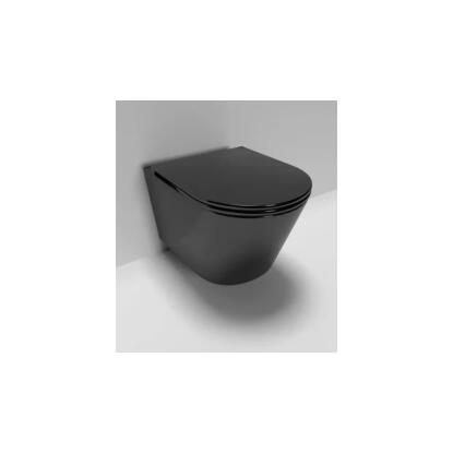 Wellis Clement fali Rimless WC matt fekete WF00070
