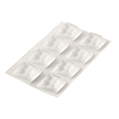 ajtóütköző öntapadós 20x20x7,5mm átlátszó 8db/csomag