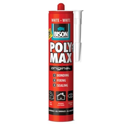 BISON szilikonragasztó Poly Max tömítő fehér 425 g
