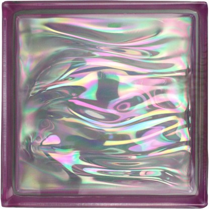 BM Aqua gyöngyház üvegtégla 19 cm x 19 cm x 8 cm fényes ametiszt