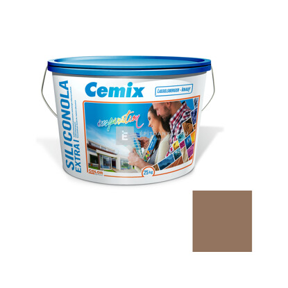 Cemix SiliconOLA Extra szilikon vékonyvakolat, dörzsölt 2 mm 4919 brown 25 kg