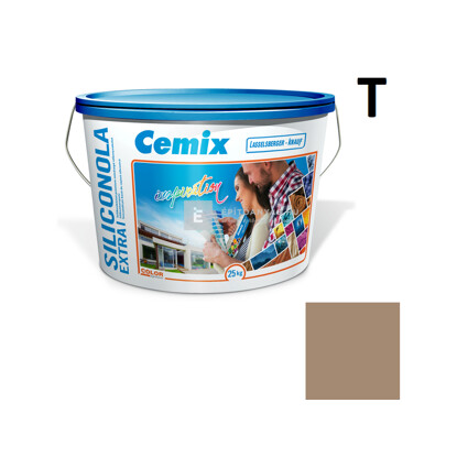 Cemix SiliconOLA Extra szilikon vékonyvakolat, dörzsölt 2 mm 4929 brown 25 kg