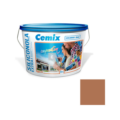 Cemix SiliconOLA Extra szilikon vékonyvakolat, dörzsölt 2 mm 4969 brown 25 kg