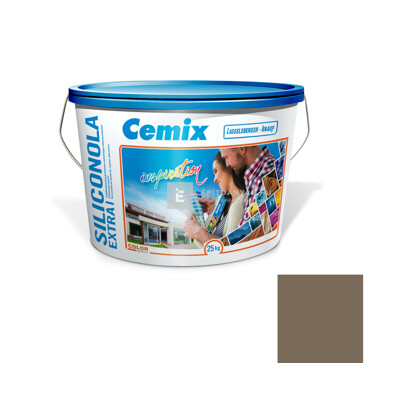 Cemix SiliconOLA Extra szilikon vékonyvakolat, dörzsölt 2 mm 4989 brown 25 kg