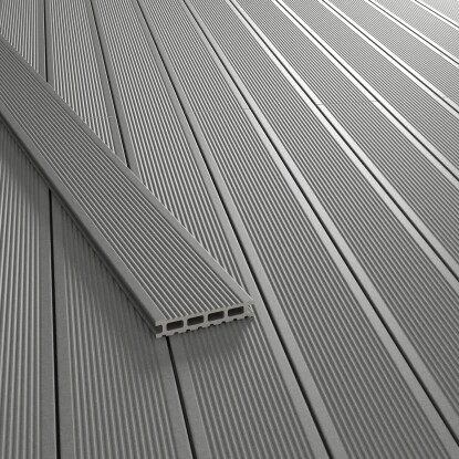 Kovalex Exklusiv WPC teraszpadló mattított szürke 2,6 cm x 14,5 cm x 300 cm