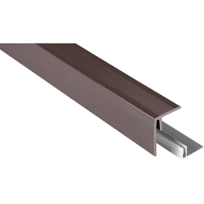 Kovalex WPC oldalzáró profil alumínium rögzítéssel 4,8 cm x 6,4 cm x 250 cm