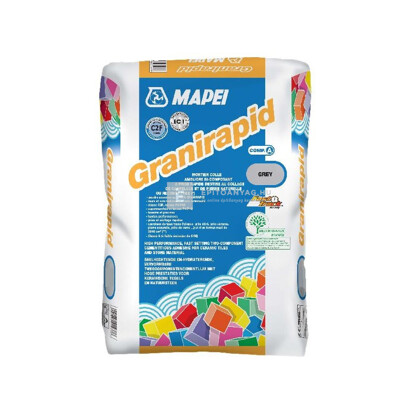 Mapei Granirapid gyorskötő ragasztóhabarcs C2F S1, A komponens szürke 25 kg