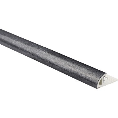 Negyedkör-záróidom PVC fóliázott 10 mm x 2,5 m antracit