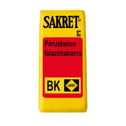 Sakret pórusbeton-ragasztó BK 12 kg