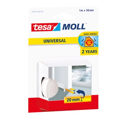 Tesa Moll Universal ajtószigetelő csík öntapadós fehér 1 m x 38 mm