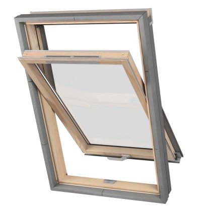 WERTPLUS szigetelt fa tetőablak szárnyszellőzővel 78 cm x 118 cm